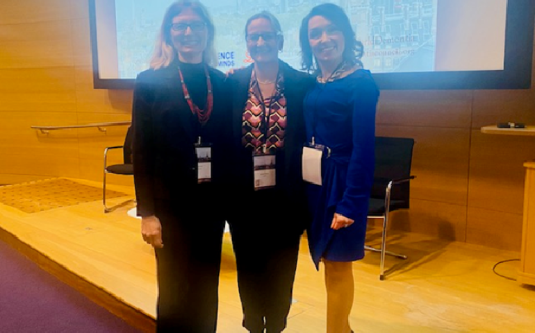 Institute Director, Professor Kaarin Anstey (center) with Senior Vice President for AARP Policy (left) & Professor Miia Kivipelto of Karolinska Institute (right)